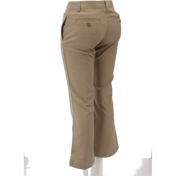 NWT LANDS' END PLAIN FRONT BOOT CUT STAIN RESISTANT CHINO PANTS KHAKI 1 & 13 - Picture 4 of 12